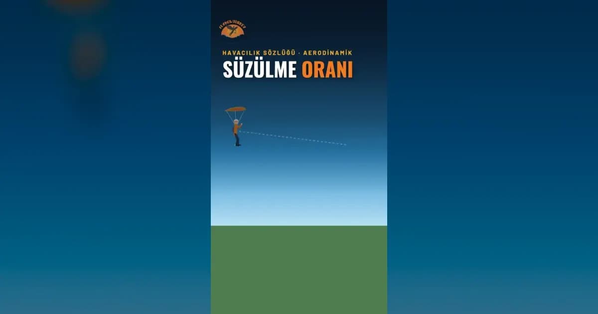 Motoru olmayan bir kanat ne kadar uzağa gider? Süzülme oranı
