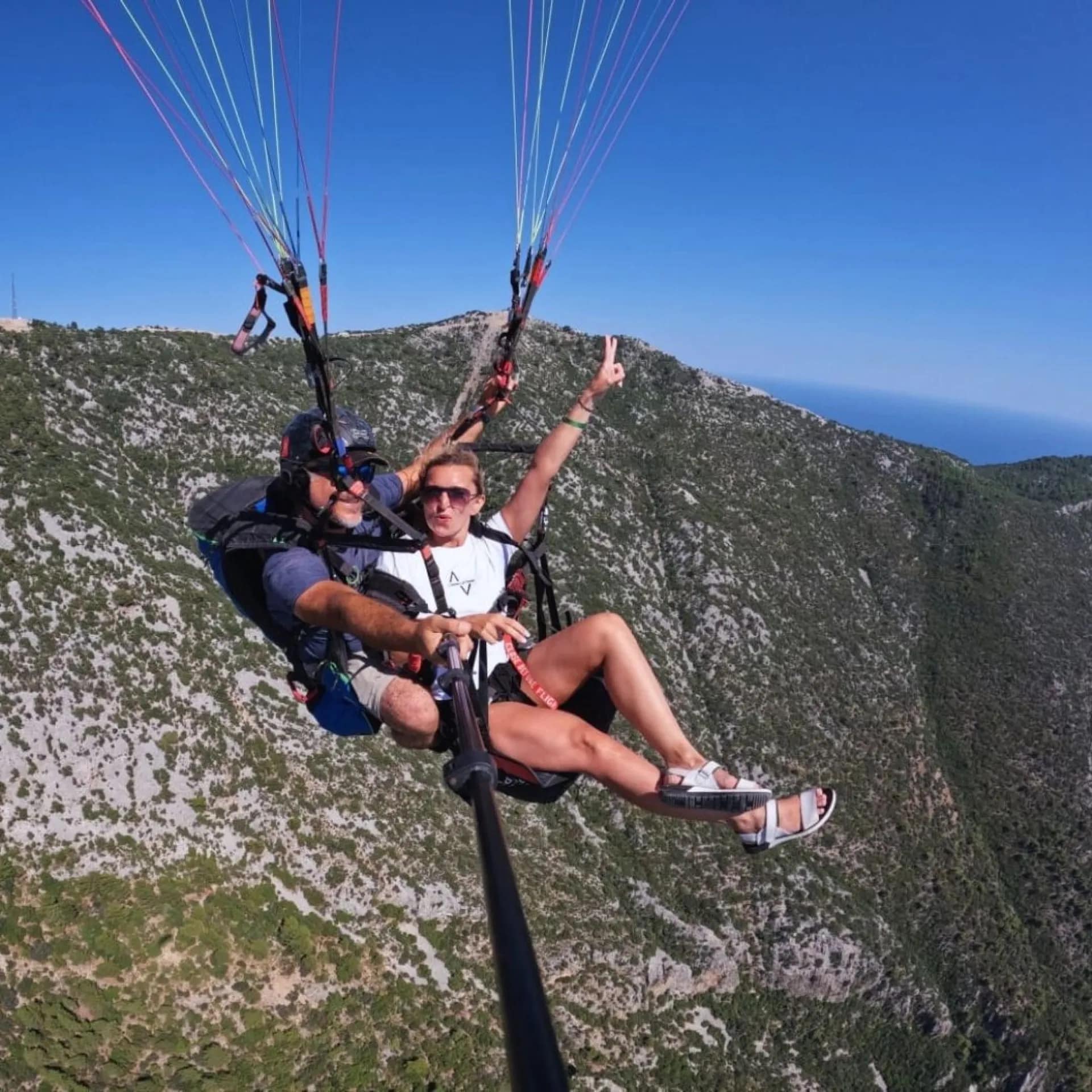 Adrasan yamaç paraşütü tandem uçuş 3