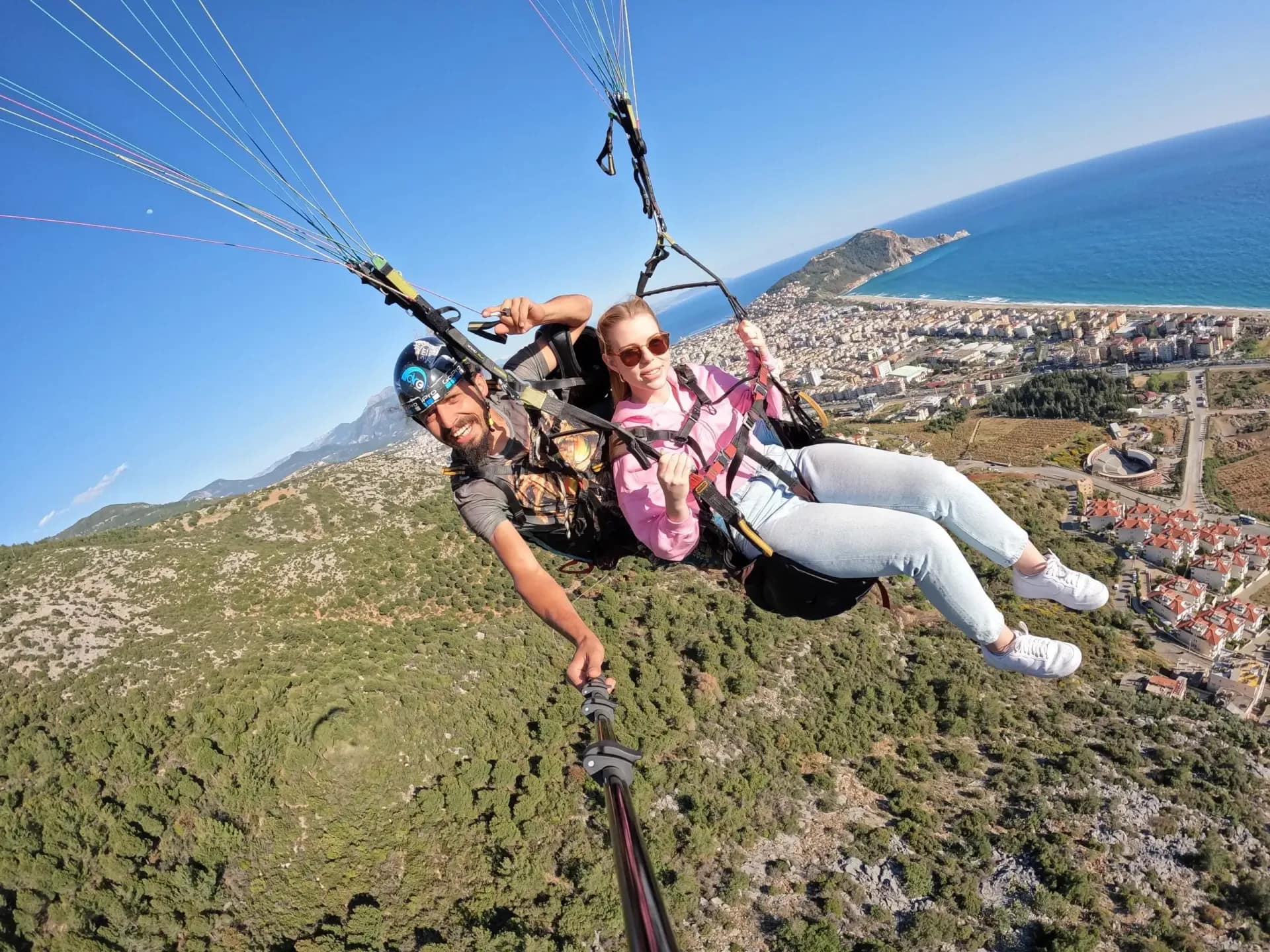 Alanya yamaç paraşütü Kleopatra Plajı tandem uçuş 3