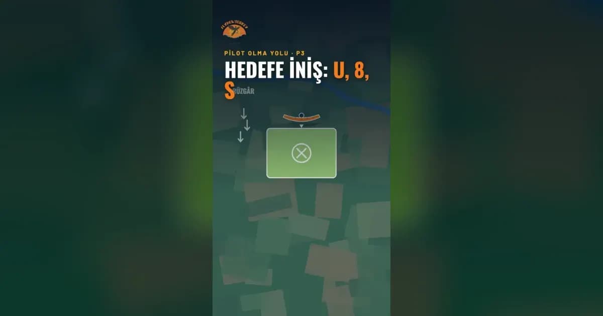 Pilot iniş alanında tam hedefe nasıl iner? U, 8 ve S yaklaşması